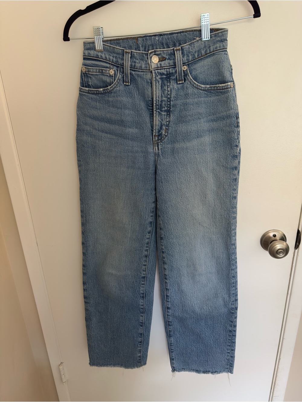 Madewell Light Wash Jeans “The Perfect Vintage Wide-Leg Crop”